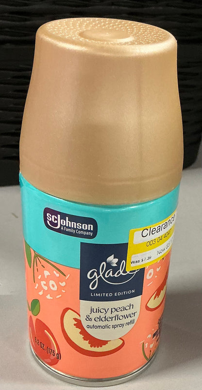 Glade juicy peach & elderflower automatic spray refill