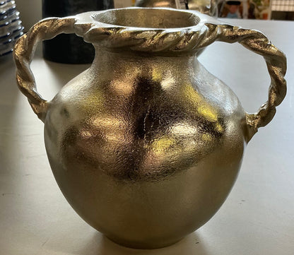 Handled vase silver - AS IS - SOME MINOR COSMETIC FLAWS