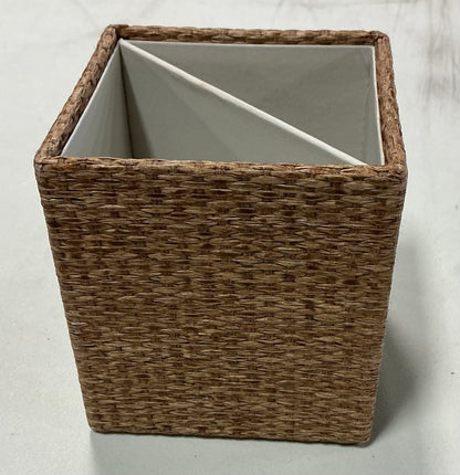 Woven pencil and pen holder - taupe - MINOR COSMETIC FLAW