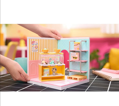 MGA’S miniverse make it mini spaces ice cream shop, building set - OPEN/DAMAGED PACKAGE