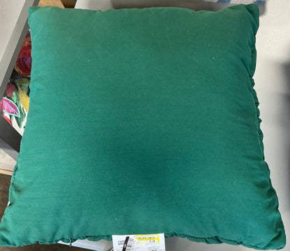 19x19” quilted solid pillow - Dark Green