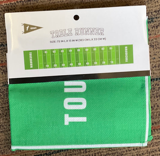 Football Party Table Runner Size 72 IN L x 13 IN W