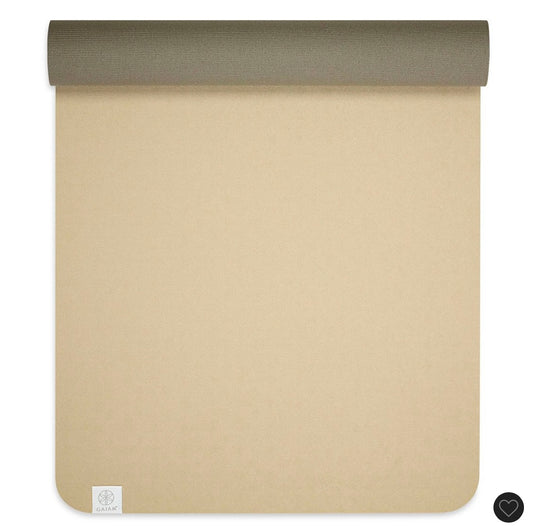 Gaiam studio select precision grip yoga mat (6mm) - mushroom - SOME COSMETIC FLAWS