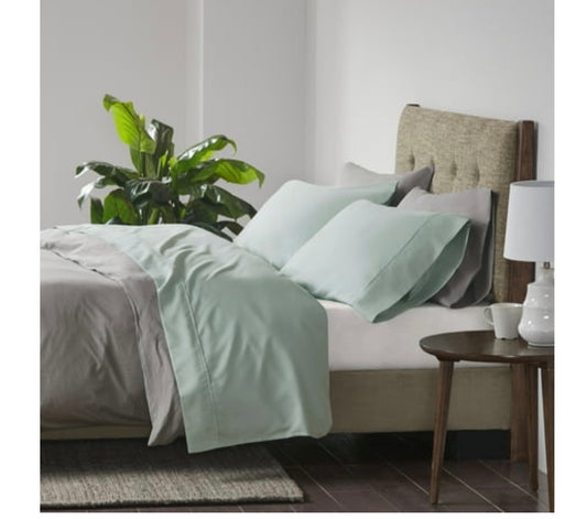 Beautyrest 600 Thread Count Cooling Cotton Blend 4-piece King Sheet Set in light green