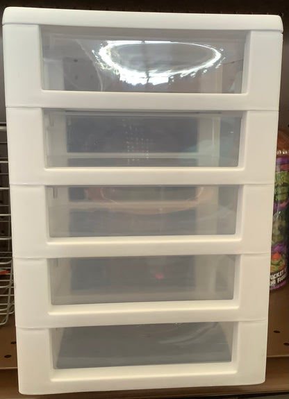 Sterilite Small 5 Drawer Desktop Storage Unit