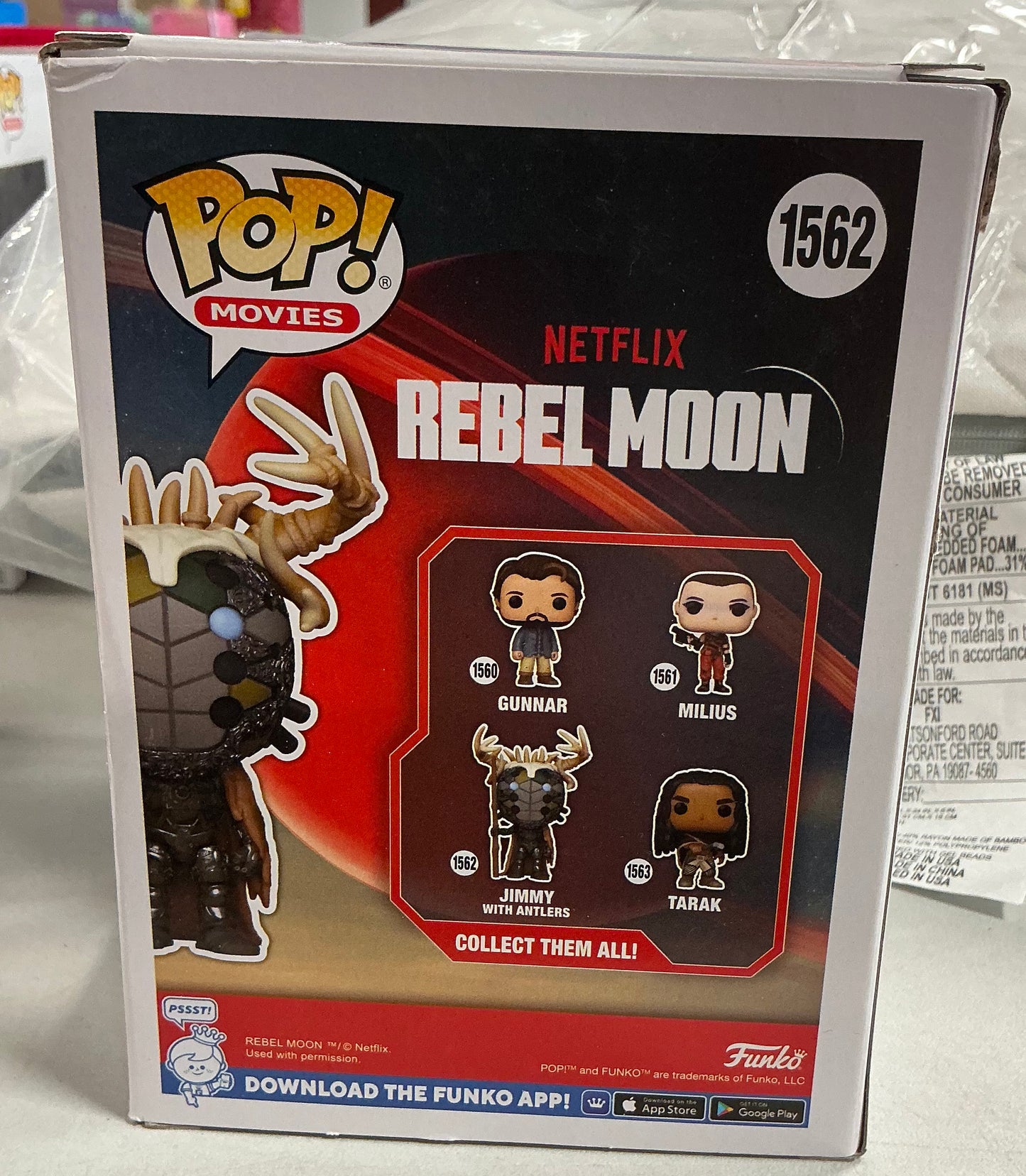 Rebel Moon Jimmy with antlers Funko Pop - MINOR PACKAGE FLAWS - PRDUCT IS NEW