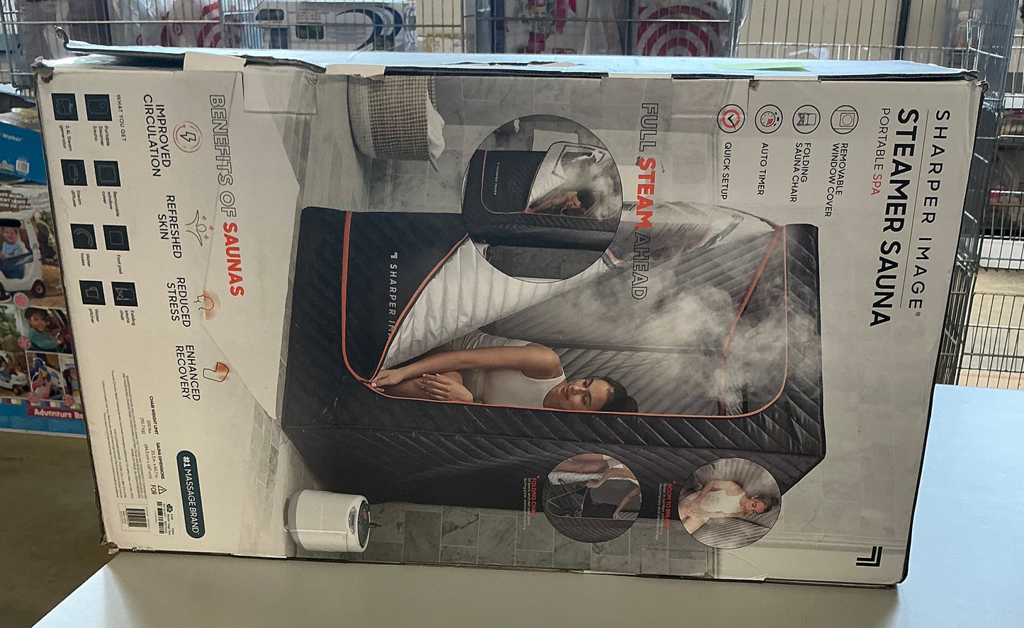 Sharper image steamer sauna portable spa - OPEN BOX - PICK UP ONLY
