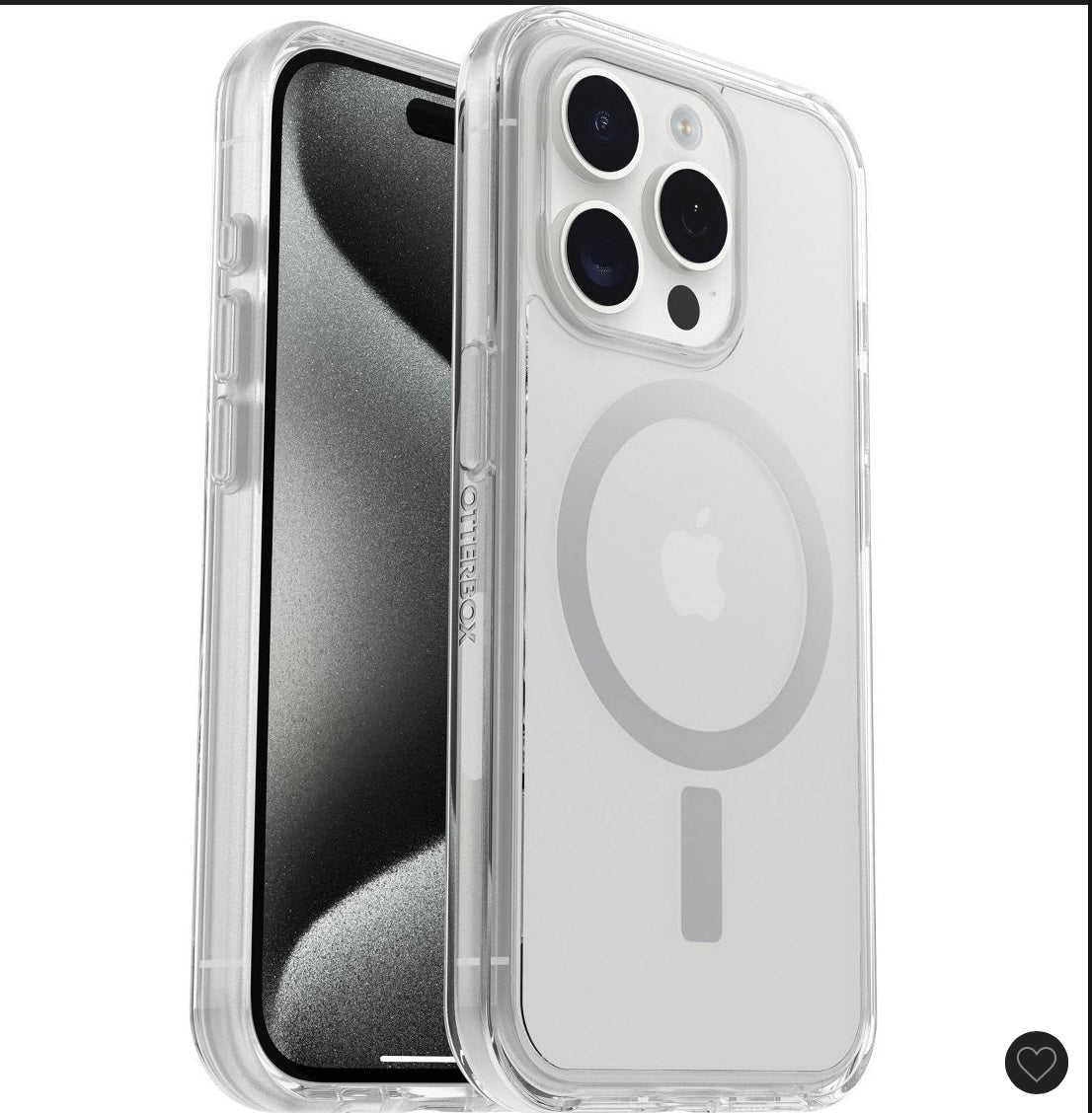 OtterBox iPhone 15 Pro symmetry series clear case with MagSafe