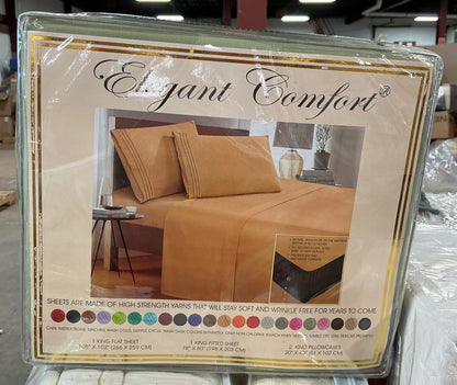 Elegant comfort 4-Piece King sheet set