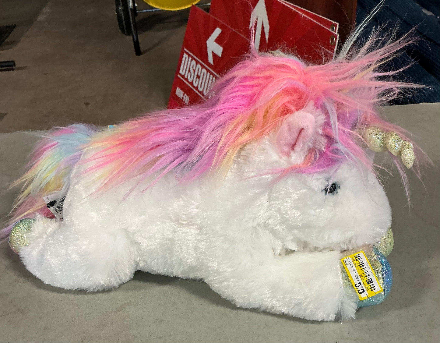 FAO Schwarz 14” glow brights unicorn plush