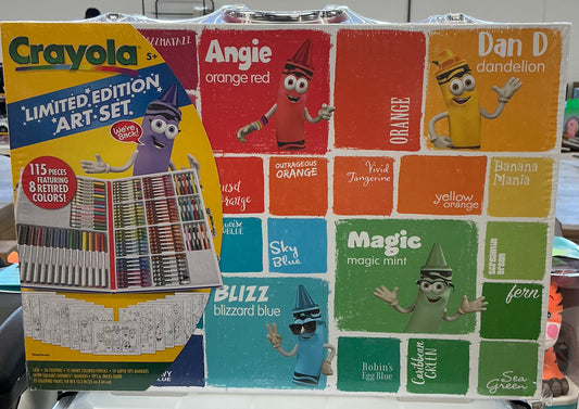Crayola Limited Edition Art Set 115 Pieces 8 Retired Colors Markers Crayons