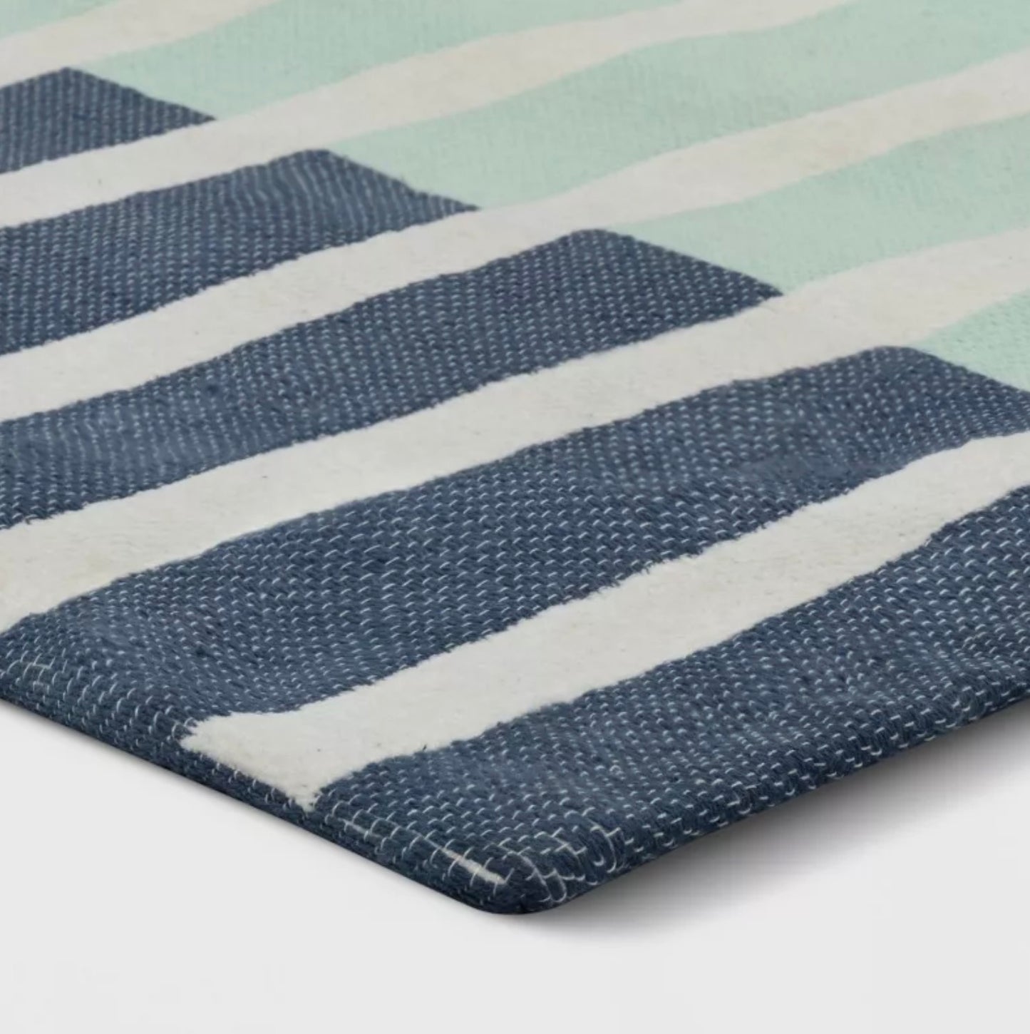 4'x5'6" Broken Checkered Kids' Rug - Green/Blue - Oort of Package - May Have Minor Cosmetic Flaws (see pictures) - FOR PICKUP ONLY