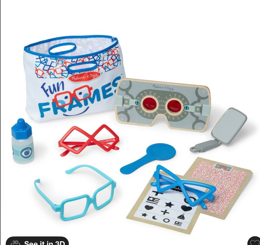 Melissa & Doug fun frames eye exam play set - DAMAGED BOX