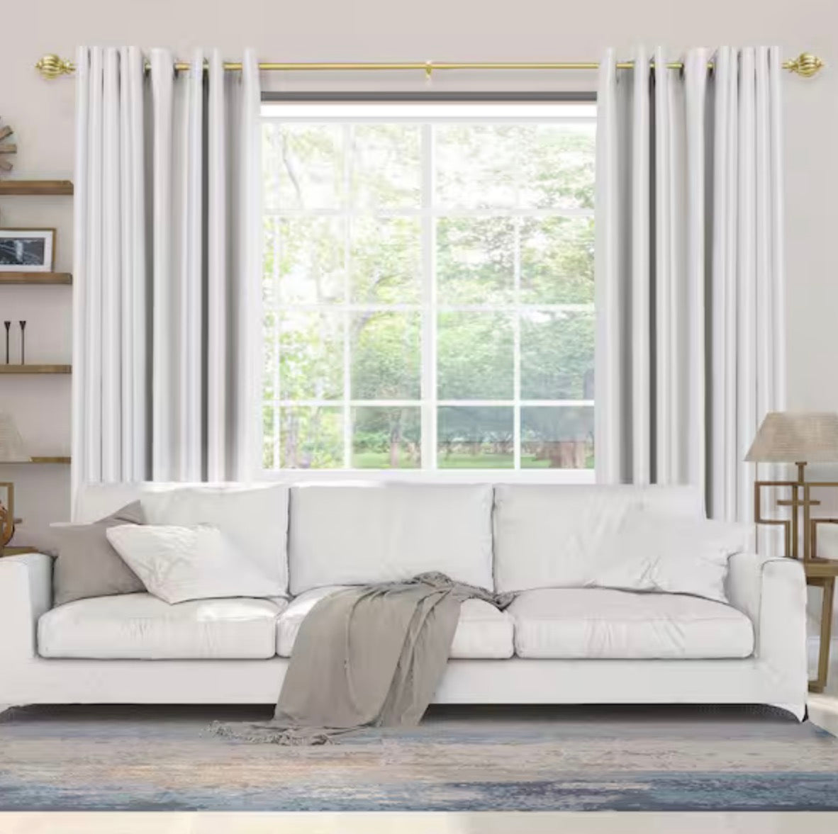 Braynon steel adjustable single curtain rod 25 in. - 48 in(clearance)