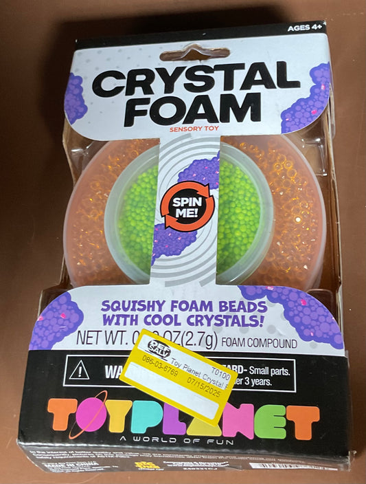 Toyplanet, Crystal Foam, Sensory Toy, Squishy Foam Beads With Cool Crystals (color may vary)