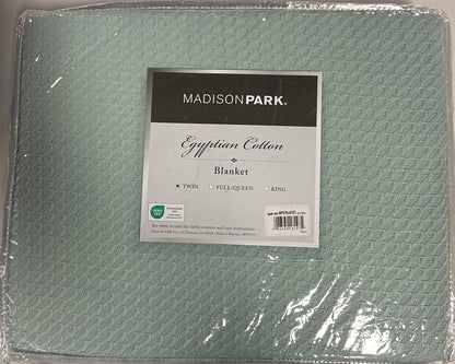 Madison Park Egyptian Cotton Blanket Twin-Light Blue