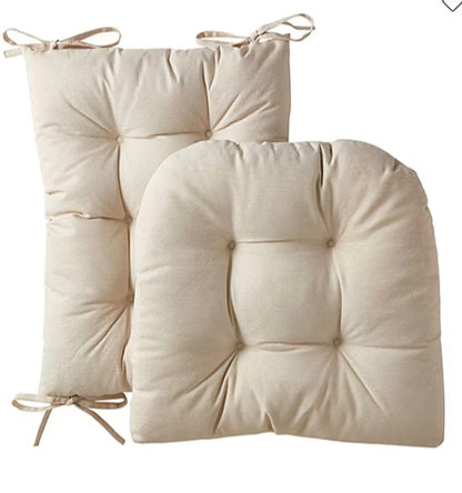 Sweet Home Collection™ Rocking Chair Cushion 2 Piece Tufted Non Slip Set of Upper and Lower Cushions