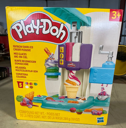 Play-Doh rainbow swirl ice cream playset