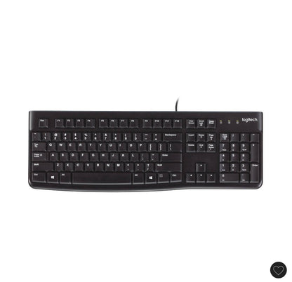 Logitech K120 Ergonomic Desktop USB Keyboard - Black