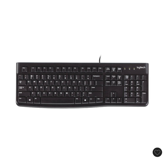 Logitech K120 Ergonomic Desktop USB Keyboard - Black