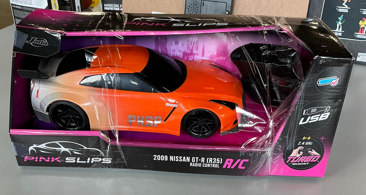 Jada pink slips RC 2009 Nissan Skyline GTR R35 - 1:16 scale - OPEN /DAMAGED BOX