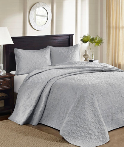 Madison Park Mansfield Oversized Antimicrobial Treated 3pc Bedspread Set king