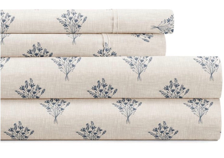 4 piece Patterned Sheet Set Full