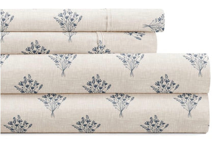 4 piece Patterned Sheet Set Full