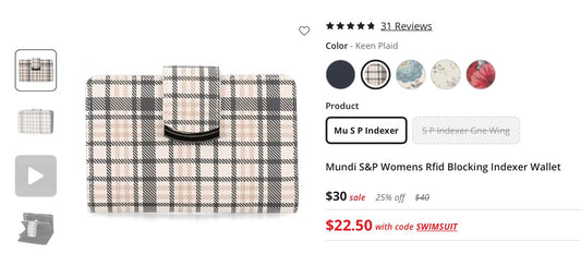 Mundi s&p women’s rfid blocking indexer wallet