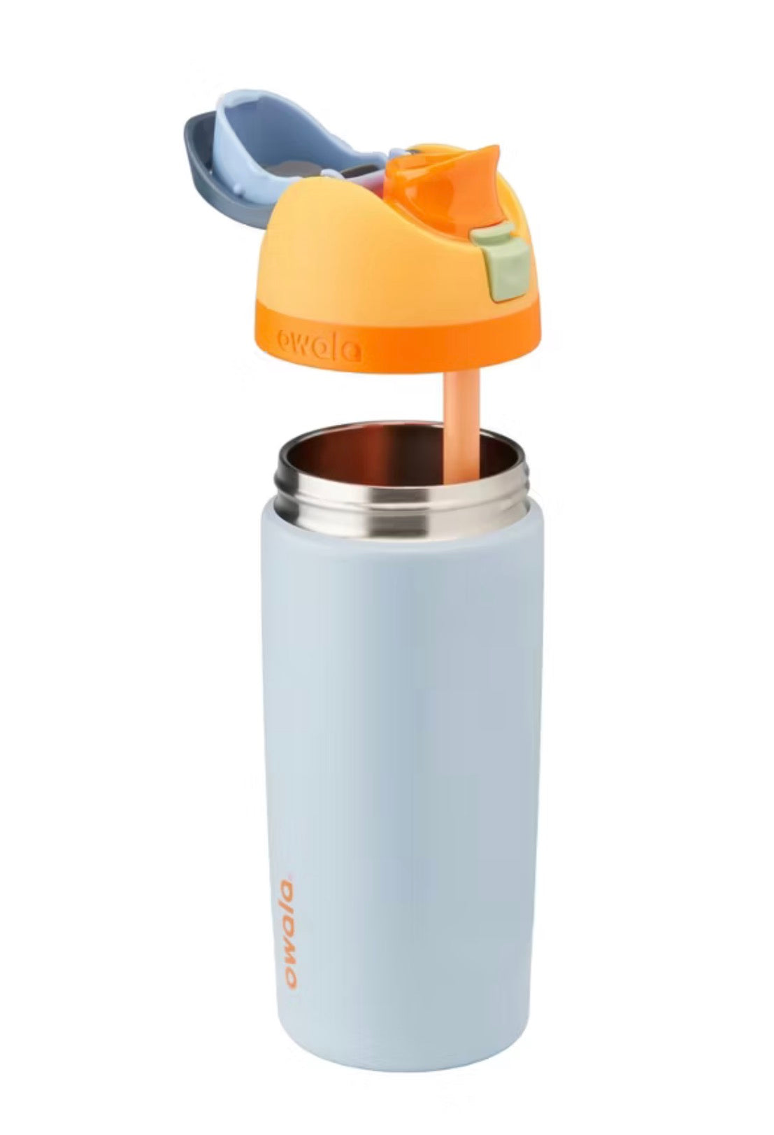 Owala 16 fl oz Kids' Stainless Steel FreeSip Water Bottle - MINOR COSMETIC DAMAGE (see pictures, some may be missing straw)