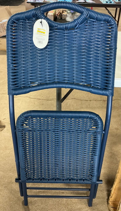 Monochromatic rope folding chair - Navy Blue - PICK UP ONLY