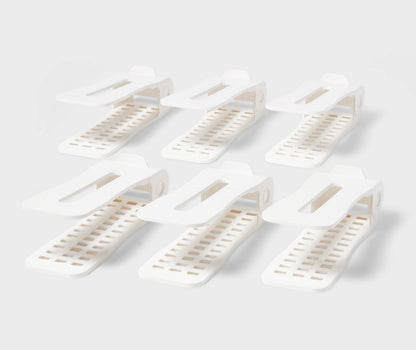 shoe organizers designed with a two-deck layout to maximize storage capacity 6pk