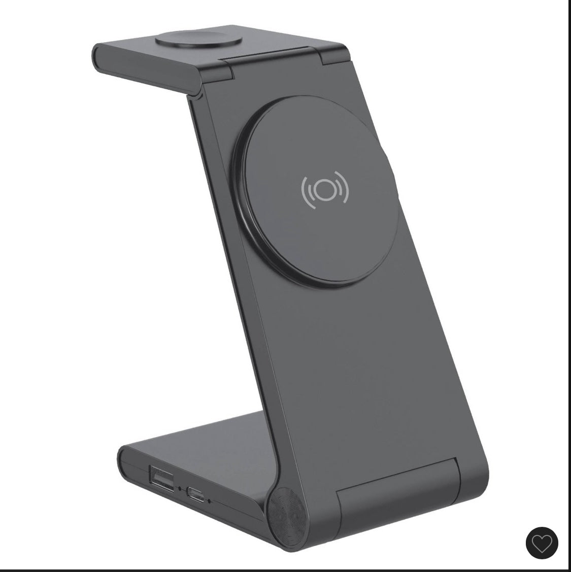 Just wireless 3-in-1 magnetic wireless charger - black: USB-C, MagSafe compatible