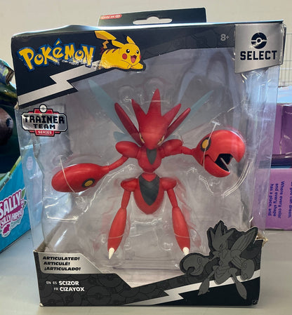 Pokémon select 6” articulated figure Scizor action figure - DAMAGED PACKAGE - PRODUCT IS NEW