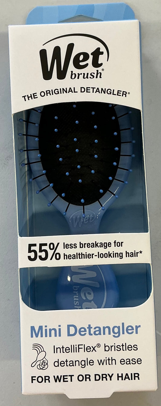 Wet Brush Mini Detangler hair brush in a sky blue color