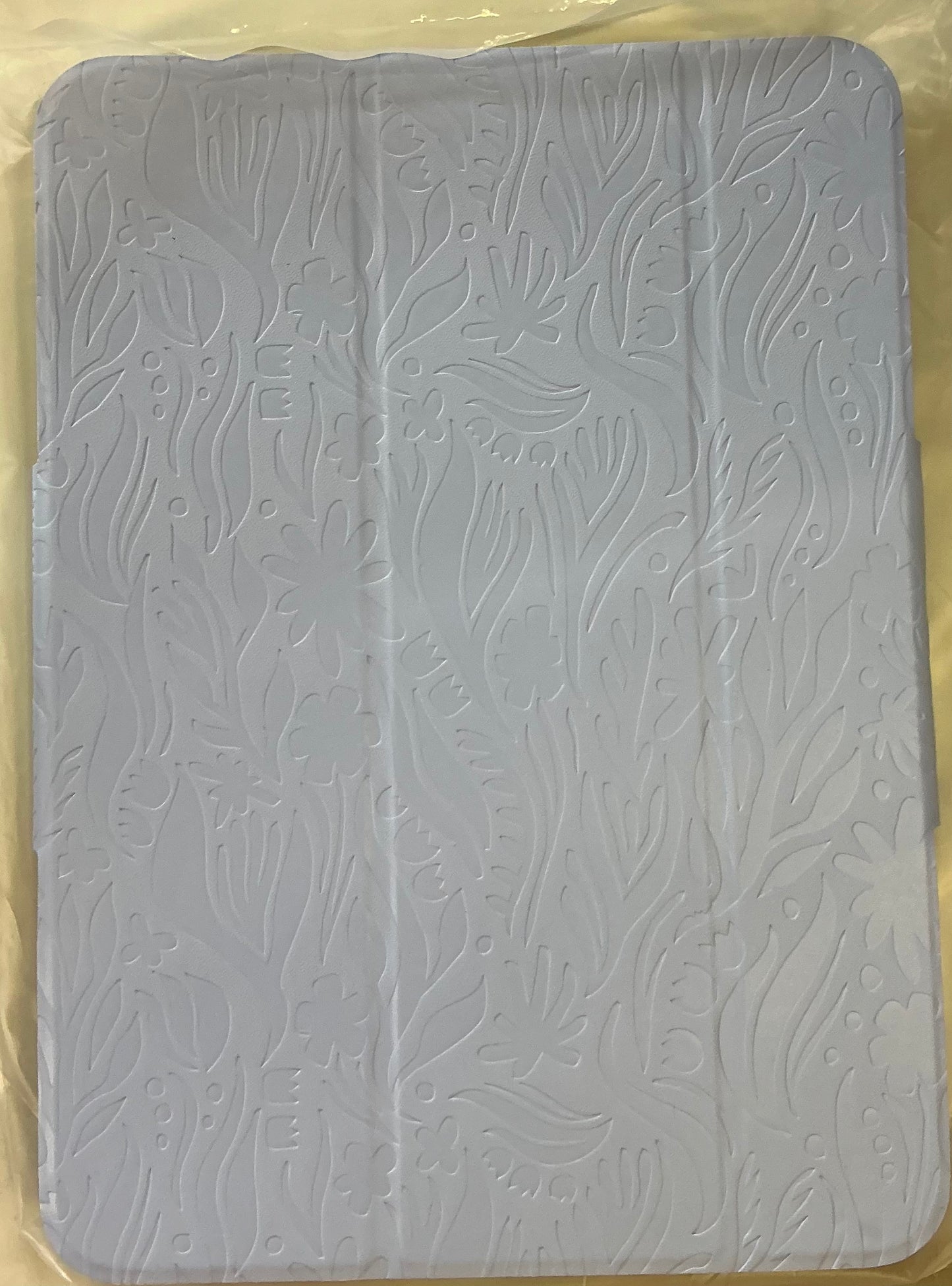Case designed for the iPad (A16) 11-inch and iPad 10th Generation 10.9-inch light blue floral embossed protective case