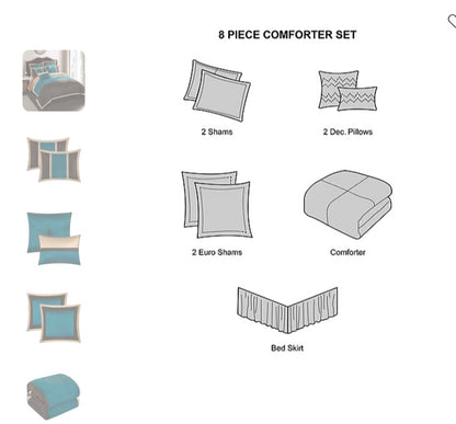 8-pc. Midweight Comforter Set king