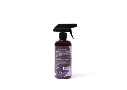 16 oz spray bottle of As I Am Rice Water hair treatment featuring Forbidden Black Rice Water, Biotin, and Saw Palmetto