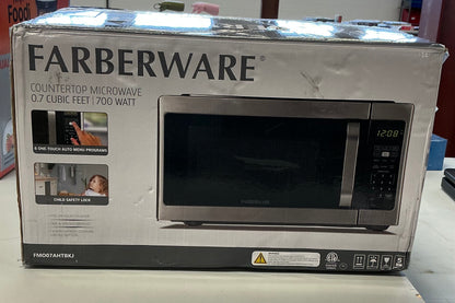Farberware Classic 0.7 Microwave Oven, Brushed Stainless 700 watt
