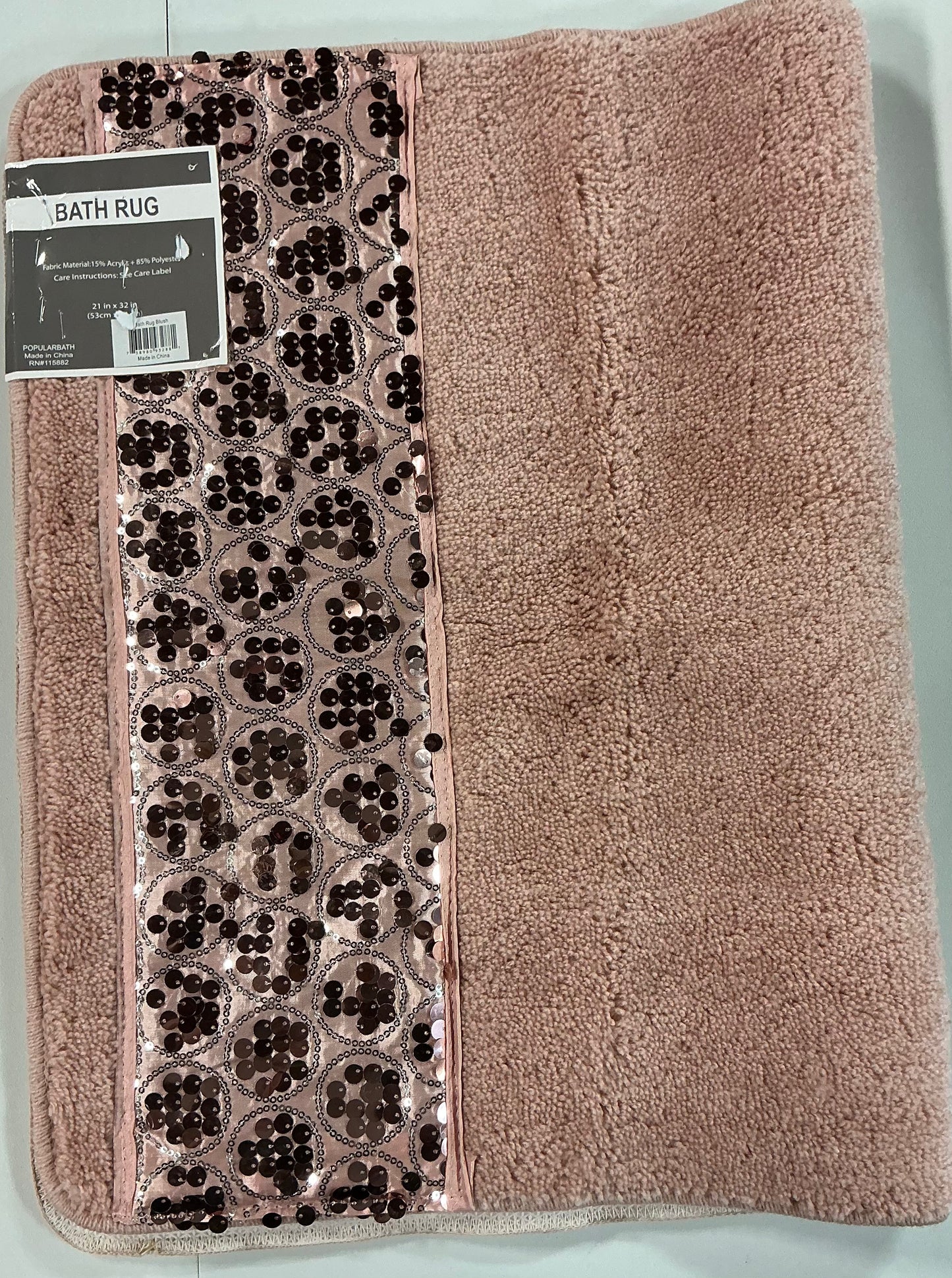 Popular Bath Sinatra Bath Rug 21”x32”-Blush