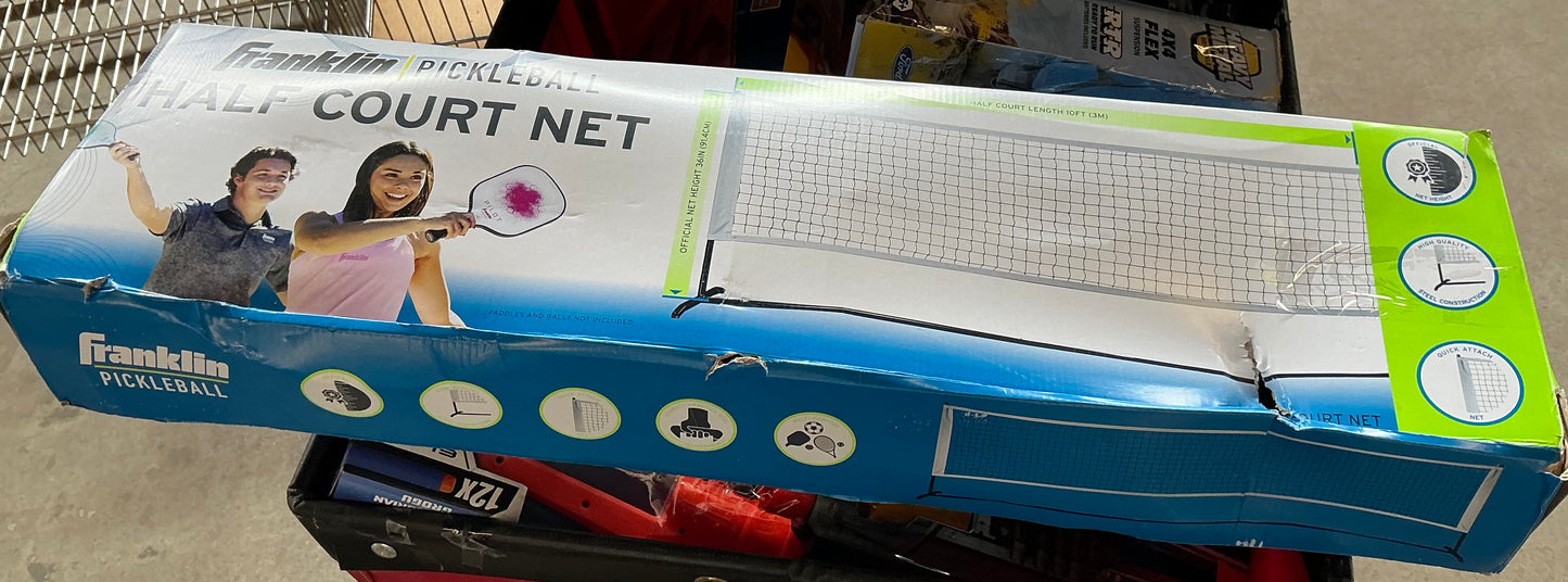 Franklin sports quickset pickleball net: steel frame & polyethylene material - OPEN/ DAMAGED BOX - PICK UP ONLY