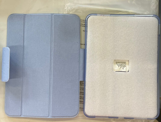 Case designed for the iPad (A16) 11-inch and iPad 10th Generation 10.9-inch light blue floral embossed protective case