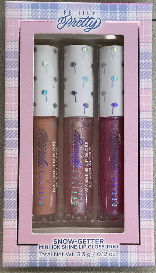 Petite 'n Pretty Snow-Getter Mini 10K Shine Lip Gloss Trio