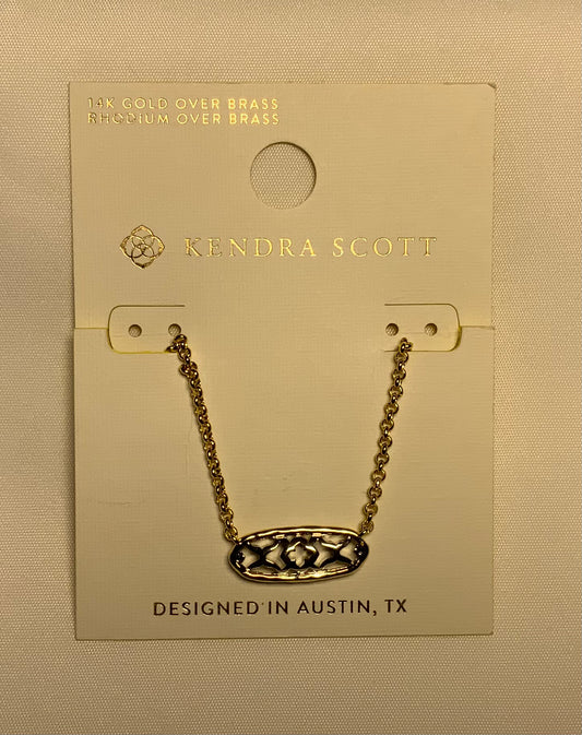 XOX Necklace - 14k Gold Over Brass