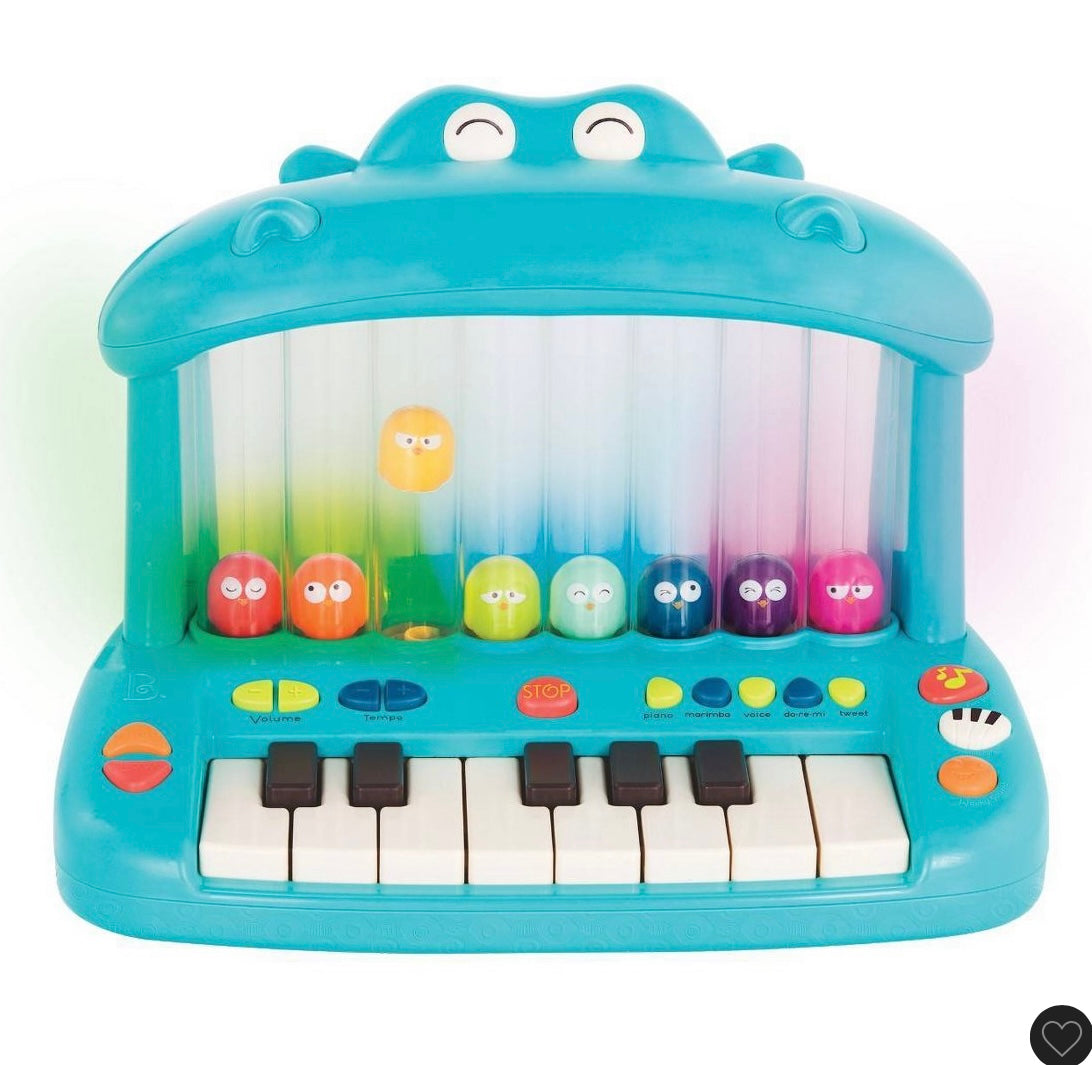 B.Toys toy piano - AS IS - SOME COSMETIC FLAWS - MISSING BATTERY COVER
