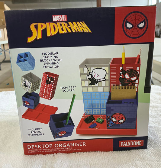 Paladone Marvel Spider-Man modular desktop organizer.