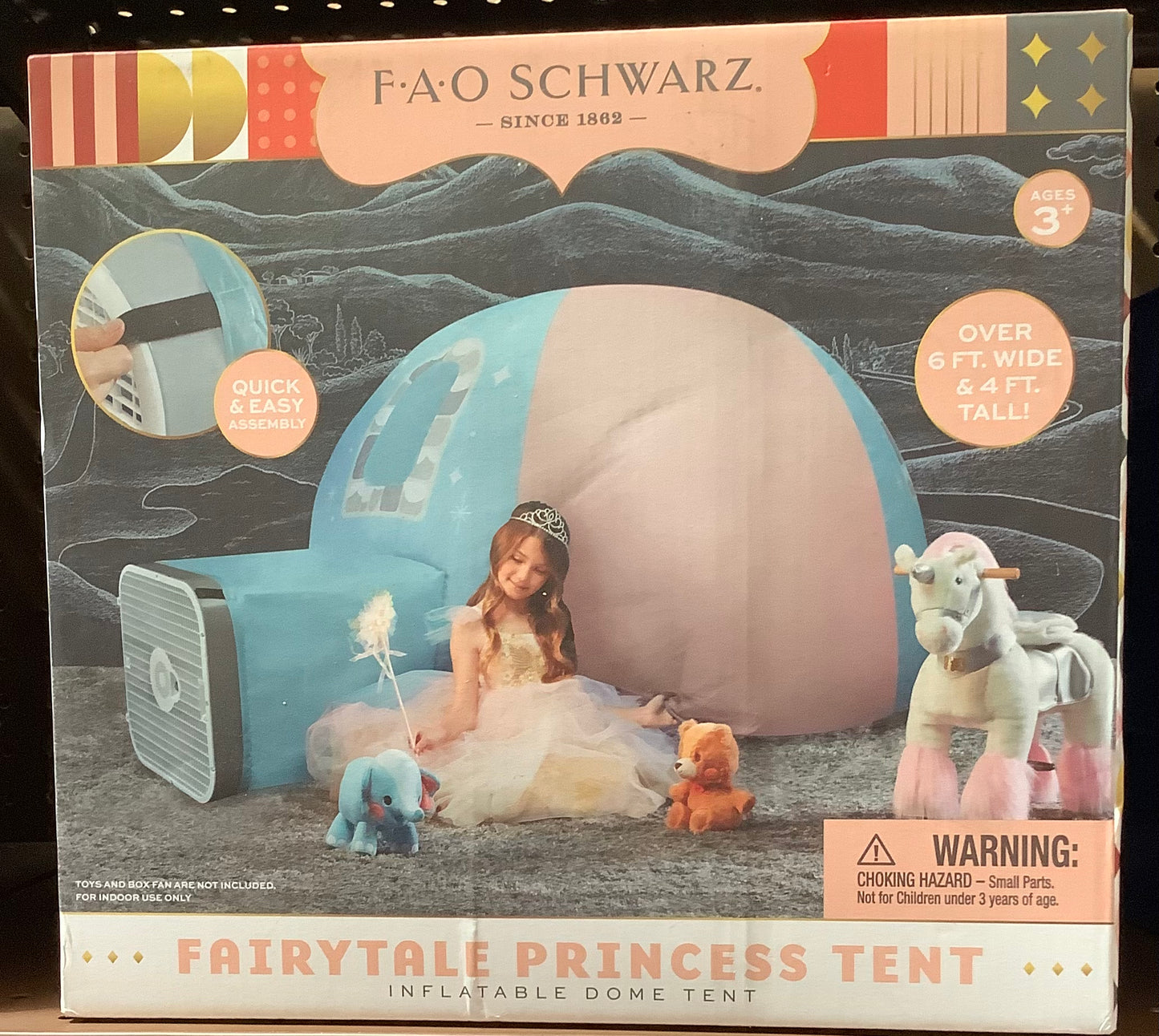 FAO Schwarz Inflatable Dome Princess Toy Tent