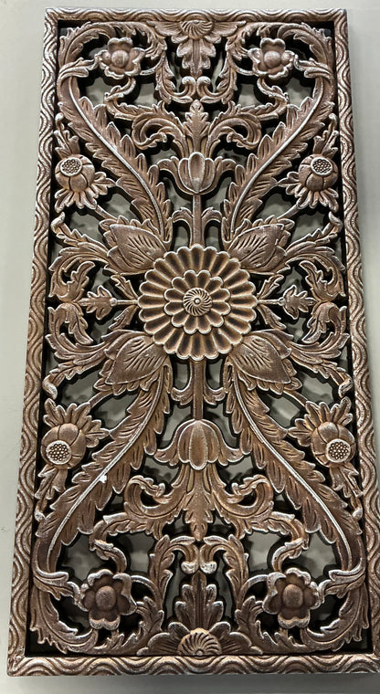 Madison Park Botanical Distressed Carved Wood 2-pc. Wall Art Set