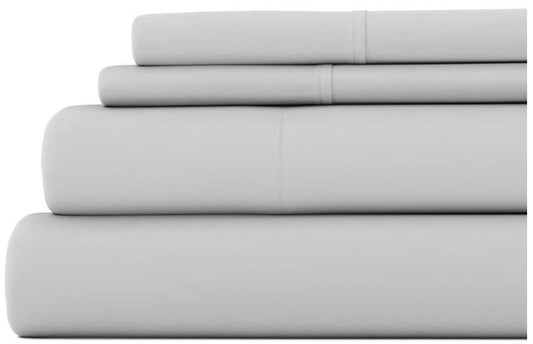 Premium Ultra Soft Microfiber Wrinkle Free 4 Piece Sheet Set Full-Gray
