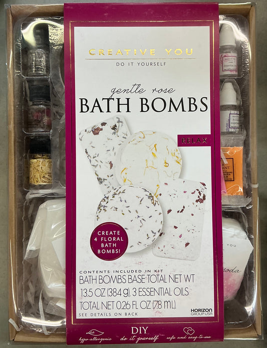 Creative You Gentle Rose Do-It-Yourself Bath Bombs Kit